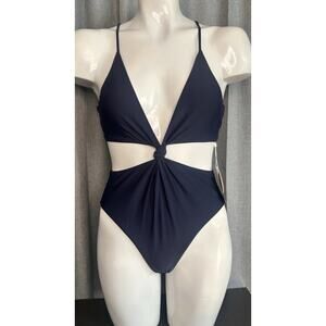 Pq Swim Blue Neptune Knot Cutout One-Piece Women's Bathing Suit Swimsuit